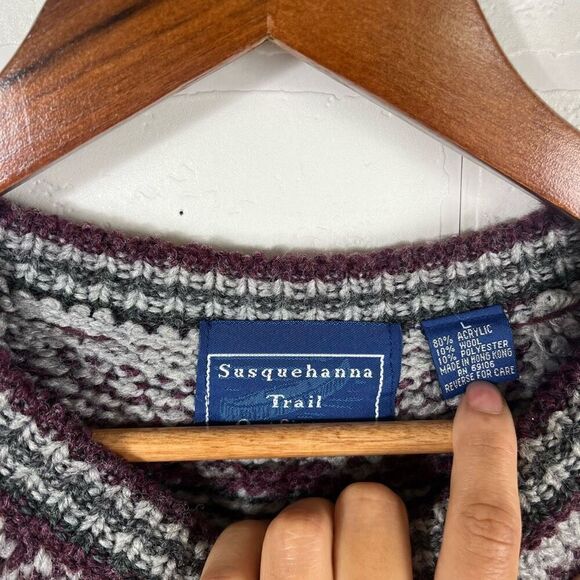 Vintage Susquehanna Trail Outfitters Womens Knit Cardigan Size Large Gray - Picture 4 of 12